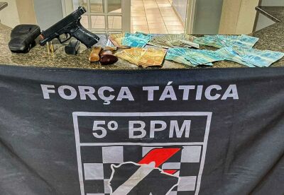 Imagem da notícia Roubo a rancho é desvendado e recuperado R$ 30 mil durante operação conjunta entre PM, Civil e PRF em Coxim 